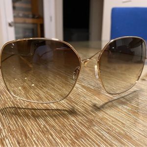 Oliver Peoples Nona 66 16-140 Gold with Olive Gradient Sunglasses